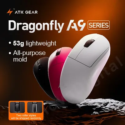 ATK 드래곤플라이 A9 울트라 무선 게이밍 마우스 PAW3950 초경량 트리플 모드 인체공학적 E-스포츠 게이머 FPS 마우스 A9 SE 플러스